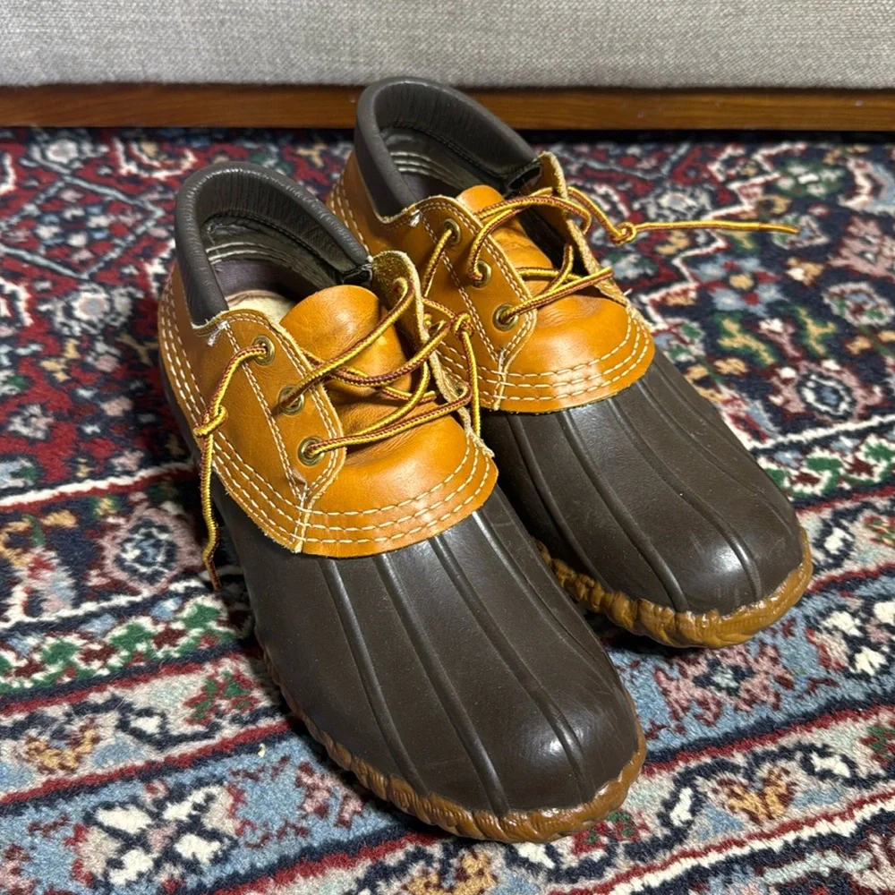 L.L. Bean Vintage Duck Boots Low Ankle Hunting Shoes | Men 6 / Women 8 - Picture 1 of 8
